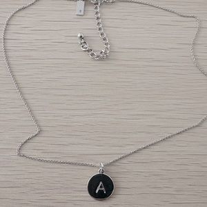 Silver Kate Spade Initial “A” Necklace